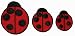 Lot of 3 Lady Bugs Ladybugs Iron On Applique Patch