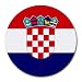Croatia Flag Round Mouse Pad