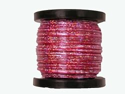 50 yd Fluorescent Red w/ Silver Holographic CraftLace Spool