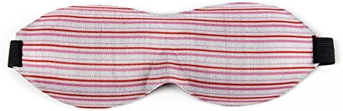 1 PCS HOT Sale Stripe Printing 3d Portable Soft Travel Sleep Rest Aid Eye Mask Cover Eye Patch Sleeping Mask Case