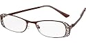 Foster Grant Reading Glasses  Shakespeare Pink Metal Frame +2.00
