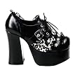 4 1/2 Platform Sexy Shoes Gothic Style Oxfords Chunky Heel Cheetah Print Lace Up