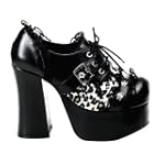 4 1/2 Platform Sexy Shoes Gothic Style Oxfords Chunky Heel Cheetah Print Lace Up