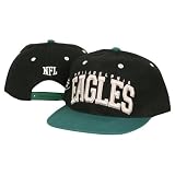 NFL Teams Embroidered Big Name and Logo Flat Bill Snap Back Hats - Philadelphia Eagles