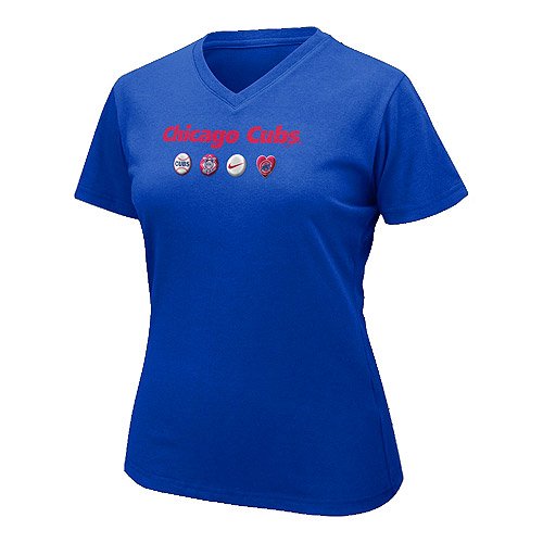 Chicago Cubs Women's MLB V Neck Transit T shirt by Nike