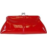 Lipstick Red Baekgaard Patent Leather Kisslock Clutch