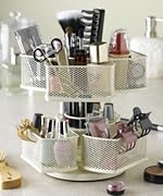 Nifty Cosmetic Organizing Carousel, Cream