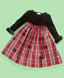 Charter Club Little Girl Velvet Plaid Taffeta Dress