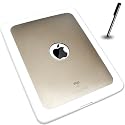 New luxury white Apple iPad hard case + stylus pen