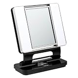 Ott-lite Natural Daylight Makeup Mirror, Black/chrome (26 Watt)