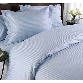 MARRIKAS 600TC Egyptian Cotton QUEEN Duvet Cover Set & Sheet Set Combo BLUE