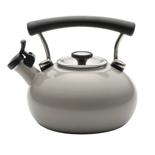 Circulon Contempo Teakettle 2-Quart Warm Silver