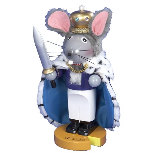 41pqt2SEVFL Kurt Adler 11 1/2 Inch Limited Edition Steinbach Chubby Mouse King Nutcracker