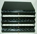 5 Drawer Jewelry Organizer Display Case 250 Gem Jars