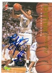 Rasheed Wallace autographed Basketball Card (North Carolina)