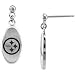Jewelry : Team Titanium PIttsburgh Steelers Steel Earrings with Cubic Zirconia Accent