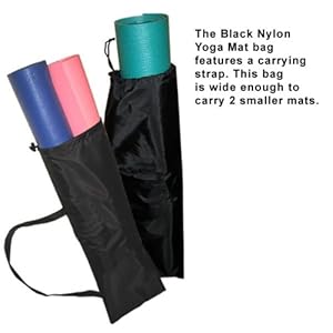 30 X 10 Black Yoga Mat Bag with Strap