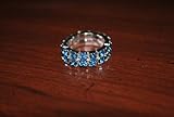 Bling Bling Crystal Blue & Silver Colors Toe Ring! Women or Teen