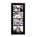 Adeco PF0424 Decorative Black Wood Divided Picture Photo Frame, Wall Hanging, 4 Openings, 4x6 inches