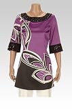 Border Lily Print Beaded Tunic
