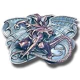 Pewter Belt Buckle - Boris Vallejo Dragon - Pewter Belt Buckle