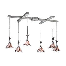ELK Lighting - 10100/6FDW - Balini 1 Light Fudge Swirl Chandelier In Antique Silver
