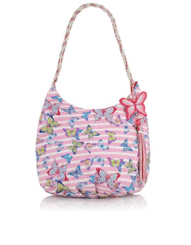 Accessorize Girls Butterfly And Stripe Embellished Bag
