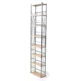 DAKOTA - 140 DVD / 210 CD Media Storage Tower Shelves - Silver