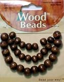 Round Wood Beads - Dark Brown - 8/10mm - 30 pcs.