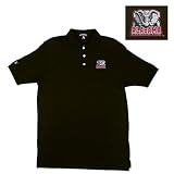 Alabama Crimson Tide NCAA Classic Pique Polo Shirt (Black)