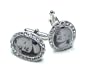 SILVER-Colored Men's Cufflinks. Marilyn Monroe DIAMOND like Cufflinks