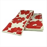 MUmodern 16 x 24 Towel in Red Poppy (Set of 2)