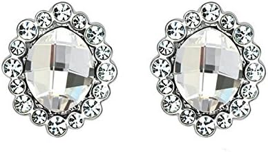 Babao Jewelry Exotic 18K Platinum Plated Austrian Cubic Zirconia Crystal Stud Earrings White