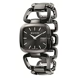 Gucci Women`s YA125403 G Gucci Medium Black IP Steel Bracelet Watch