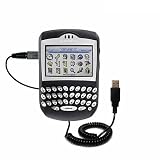 Coiled Power Hot Sync and Charge USB Data Cable w/ Tip Exchange for the Blackberry 7270 - Gomadic Brand