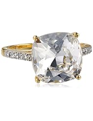 Sterling Silver Colored Crystal Cushion Cut Ring