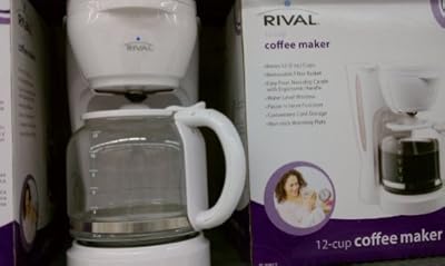 Rival 12 Cup Coffee Maker with Water Level Window & Pause 'n Serve Function
