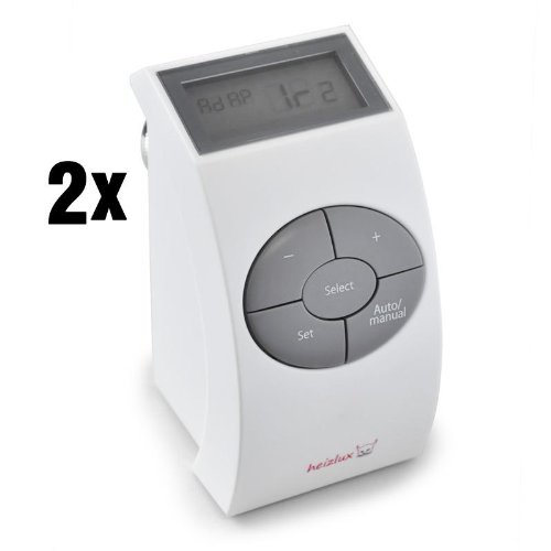 Heizlux HK-55 Set thermostats universels - Confort et économie d'énergie - 2 x Thermostat d'ambiance programmable - Blanc design
