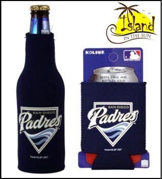 SET OF 2 SAN DIEGO PADRES CAN & BOTTLE KOOZIE COOLER
