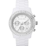 Michael Kors Watches Michael Kors Ladies Glitz Chronograph White Dial Watch