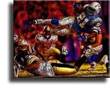 Completely Handpainted American Football Sport Painting, Custom Order FL3137, Oil on Canvas, with Option to Paint Jerry, Brett & Co. from Any Other Favorite Photograph or Picture, Unframed, Size 12" x 16" inch