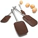 Tom Douglas by Pinzon 4-Piece Stainless-Steel Spatula Set, Bittersweet Chocolate