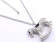 Vintage Rocking Horse Design Bling Necklace