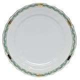 Herend Chinese Bouquet Garland Green Dinner Plate