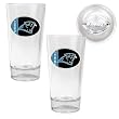 Carolina Panthers NFL 2pc Pint Ale Glass Set with Football Bottom - Oval Logo