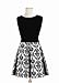 Ritz Kitchenwears Black Vintage Damask Print Kick Pleat Apron
