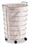 ROLLING CHROME LAUNDRY HAMPER