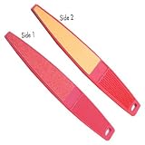 Star Nail Red & Peach Mylar Foot File (Pack of 3)