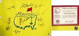 Masters Multi-Signed Flag w/11 Signatures Of PGA Golfers - Masters Golf Sports Memorabilia
