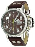 Adee Kaye Stainless Steel Mens Graham Style Automatic Military Watch With Brown Dial